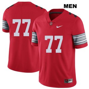 Men's NCAA Ohio State Buckeyes Nicholas Petit-Frere #77 College Stitched 2018 Spring Game No Name Authentic Nike Red Football Jersey HB20F28HM